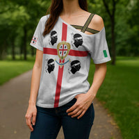 Personalized Italy Sardinia Cross Shoulder Shirt Inspiration Flags Style - Wonder Print Shop