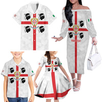 Personalized Italy Sardinia Family Matching Off The Shoulder Long Sleeve Dress and Hawaiian Shirt Inspiration Flags Style