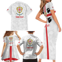 Personalized Italy Sardinia Family Matching Short Sleeve Bodycon Dress and Hawaiian Shirt Inspiration Flags Style
