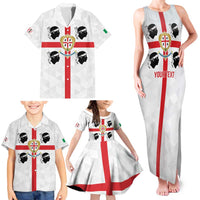 Personalized Italy Sardinia Family Matching Tank Maxi Dress and Hawaiian Shirt Inspiration Flags Style
