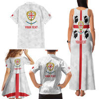 Personalized Italy Sardinia Family Matching Tank Maxi Dress and Hawaiian Shirt Inspiration Flags Style