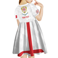 Personalized Italy Sardinia Kid Short Sleeve Dress Inspiration Flags Style