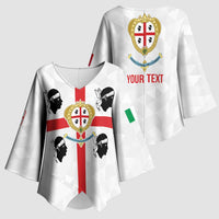 Personalized Italy Sardinia Kimono Sleeve Blouse Inspiration Flags Style - Wonder Print Shop