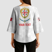 Personalized Italy Sardinia Kimono Sleeve Blouse Inspiration Flags Style - Wonder Print Shop