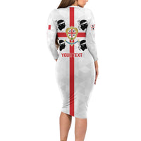 Personalized Italy Sardinia Long Sleeve Bodycon Dress Inspiration Flags Style