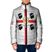Personalized Italy Sardinia Padded Jacket Inspiration Flags Style - Wonder Print Shop