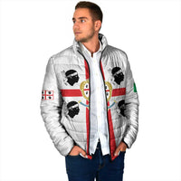 Personalized Italy Sardinia Padded Jacket Inspiration Flags Style - Wonder Print Shop