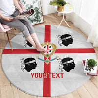 Personalized Italy Sardinia Round Carpet Inspiration Flags Style