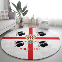Personalized Italy Sardinia Round Carpet Inspiration Flags Style