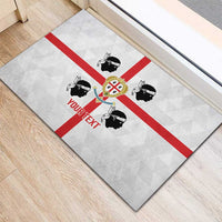 Personalized Italy Sardinia Rubber Doormat Inspiration Flags Style