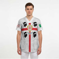 Personalized Italy Sardinia Scrub Top Inspiration Flags Style - Wonder Print Shop