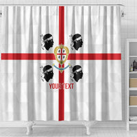 Personalized Italy Sardinia Shower Curtain Inspiration Flags Style