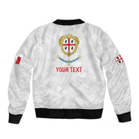 Personalized Italy Sardinia Sleeve Zip Bomber Jacket Inspiration Flags Style