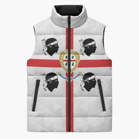 Personalized Italy Sardinia Sleeveless Puffer Jacket Inspiration Flags Style - Wonder Print Shop