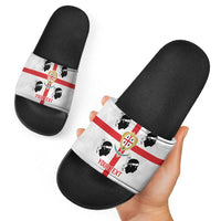 Personalized Italy Sardinia Slide Sandals Inspiration Flags Style - Wonder Print Shop