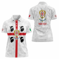 Personalized Italy Sardinia Women Polo Shirt Inspiration Flags Style