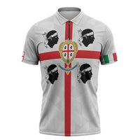 Personalized Italy Sardinia Zipper Polo Shirt Inspiration Flags Style - Wonder Print Shop