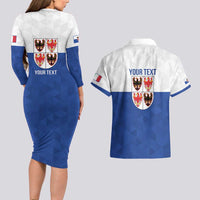 Personalized Italy Trentino-Alto Adige Couples Matching Long Sleeve Bodycon Dress and Hawaiian Shirt Inspiration Flags Style