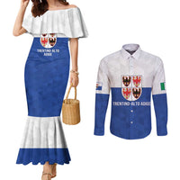 Personalized Italy Trentino-Alto Adige Couples Matching Mermaid Dress and Long Sleeve Button Shirt Inspiration Flags Style