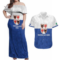Personalized Italy Trentino-Alto Adige Couples Matching Off Shoulder Maxi Dress and Hawaiian Shirt Inspiration Flags Style