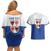 Personalized Italy Trentino-Alto Adige Couples Matching Off Shoulder Short Dress and Hawaiian Shirt Inspiration Flags Style