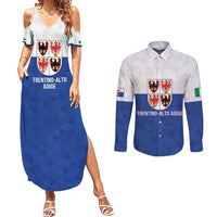 Personalized Italy Trentino-Alto Adige Couples Matching Summer Maxi Dress and Long Sleeve Button Shirt Inspiration Flags Style