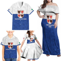 Personalized Italy Trentino-Alto Adige Family Matching Off Shoulder Maxi Dress and Hawaiian Shirt Inspiration Flags Style