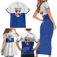 Personalized Italy Trentino-Alto Adige Family Matching Short Sleeve Bodycon Dress and Hawaiian Shirt Inspiration Flags Style