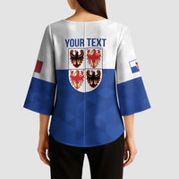 Personalized Italy Trentino-Alto Adige Kimono Sleeve Blouse Inspiration Flags Style - Wonder Print Shop