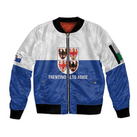 Personalized Italy Trentino-Alto Adige Sleeve Zip Bomber Jacket Inspiration Flags Style