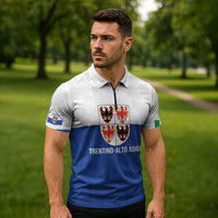 Personalized Italy Trentino-Alto Adige Zipper Polo Shirt Inspiration Flags Style - Wonder Print Shop