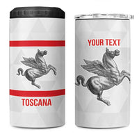 Personalized Italy Tuscany Pegasus Rampant 4 in 1 Can Cooler Tumbler Inspiration Flags Style