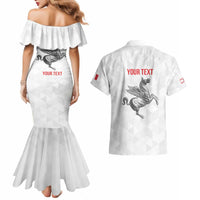 Personalized Italy Tuscany Pegasus Rampant Couples Matching Mermaid Dress and Hawaiian Shirt Inspiration Flags Style