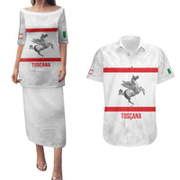 Personalized Italy Tuscany Pegasus Rampant Couples Matching Puletasi and Hawaiian Shirt Inspiration Flags Style
