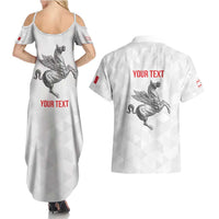 Personalized Italy Tuscany Pegasus Rampant Couples Matching Summer Maxi Dress and Hawaiian Shirt Inspiration Flags Style