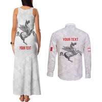 Personalized Italy Tuscany Pegasus Rampant Couples Matching Tank Maxi Dress and Long Sleeve Button Shirt Inspiration Flags Style