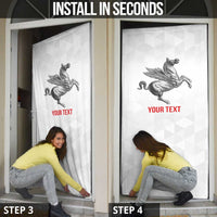 Personalized Italy Tuscany Pegasus Rampant Door Cover Inspiration Flags Style - Wonder Print Shop