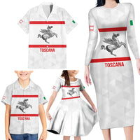 Personalized Italy Tuscany Pegasus Rampant Family Matching Long Sleeve Bodycon Dress and Hawaiian Shirt Inspiration Flags Style