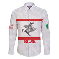 Personalized Italy Tuscany Pegasus Rampant Family Matching Off The Shoulder Long Sleeve Dress and Hawaiian Shirt Inspiration Flags Style