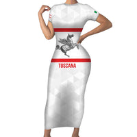 Personalized Italy Tuscany Pegasus Rampant Family Matching Short Sleeve Bodycon Dress and Hawaiian Shirt Inspiration Flags Style