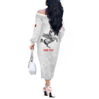 Personalized Italy Tuscany Pegasus Rampant Off The Shoulder Long Sleeve Dress Inspiration Flags Style