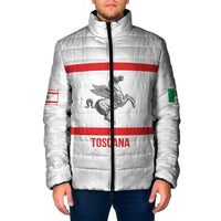 Personalized Italy Tuscany Pegasus Rampant Padded Jacket Inspiration Flags Style - Wonder Print Shop