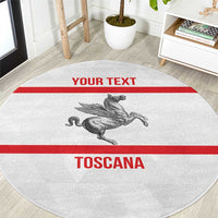 Personalized Italy Tuscany Pegasus Rampant Round Carpet Inspiration Flags Style