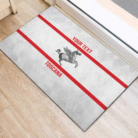 Personalized Italy Tuscany Pegasus Rampant Rubber Doormat Inspiration Flags Style