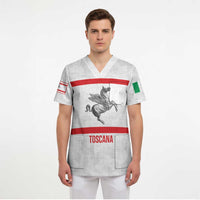 Personalized Italy Tuscany Pegasus Rampant Scrub Top Inspiration Flags Style - Wonder Print Shop
