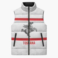 Personalized Italy Tuscany Pegasus Rampant Sleeveless Puffer Jacket Inspiration Flags Style - Wonder Print Shop