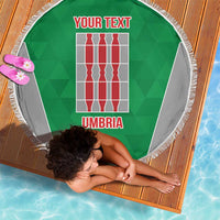 Personalized Italy Umbria Beach Blanket Inspiration Flags Style LT9