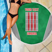 Personalized Italy Umbria Beach Blanket Inspiration Flags Style LT9