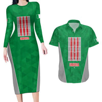 Personalized Italy Umbria Couples Matching Long Sleeve Bodycon Dress and Hawaiian Shirt Inspiration Flags Style LT9