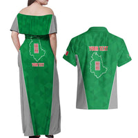 Personalized Italy Umbria Couples Matching Off Shoulder Maxi Dress and Hawaiian Shirt Inspiration Flags Style LT9